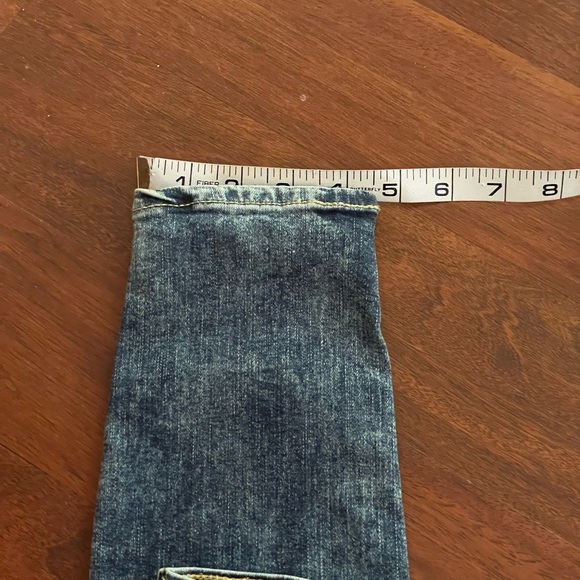 Levis Denizen Ultra High Rise Ankle Jeggings med wash blue jeans sz 5 distressed - Picture 10 of 15